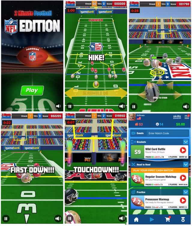 Actual screenshots from one of the new NFL games.