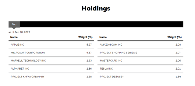 BST fund holdings