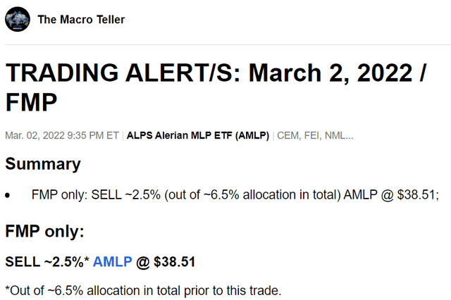 The Macro Teller trading alert