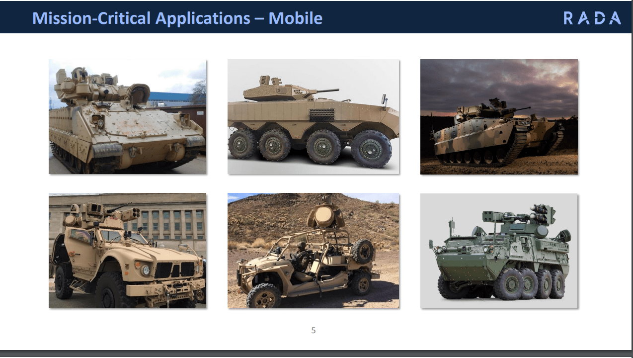 Mission critical applications - mobile military vehicles