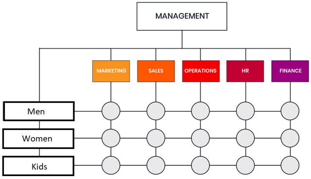 Nike's organizational structure