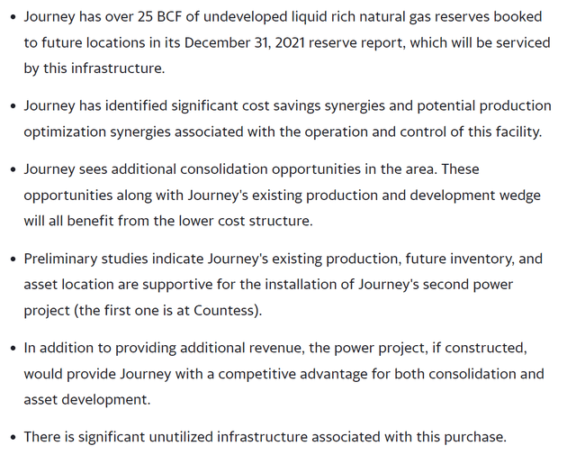 strategic value of journey acquired infrastructure