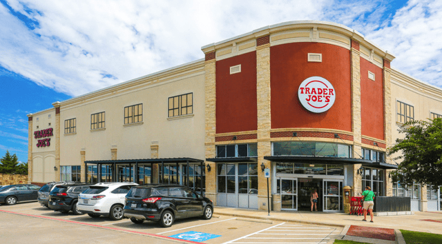 Grocery store anchored strip center