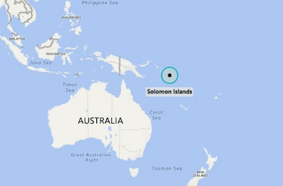 Map showing Solomon Islands