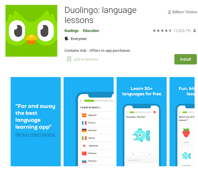 Duolingo on the Play Store
