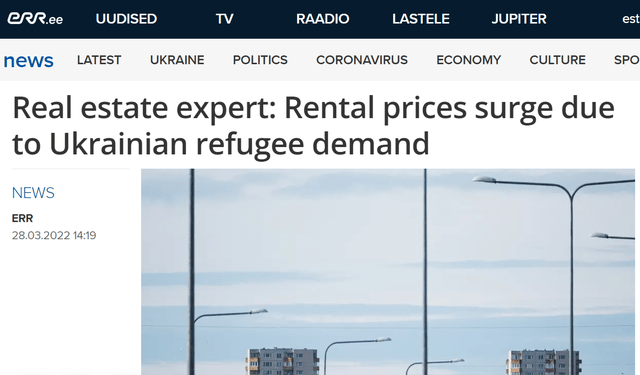 Rising rents in Tallinn