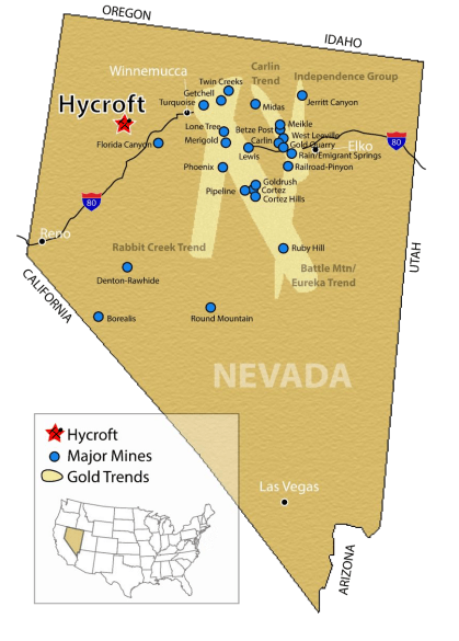 Hycroft Mining project location