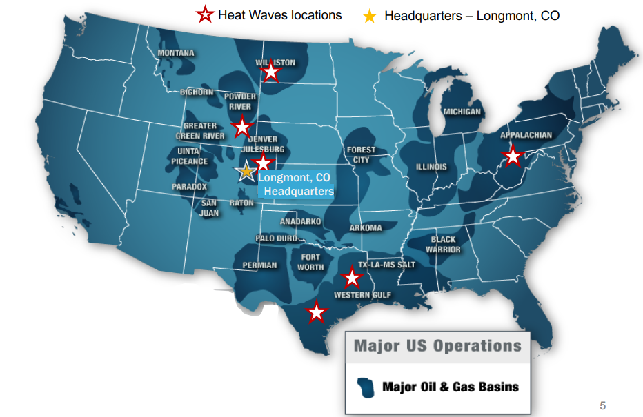 Enservco map of operations