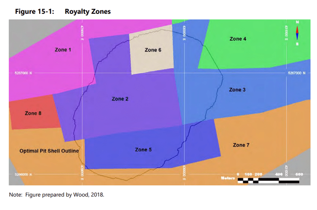 Cote Gold Royalty Zones