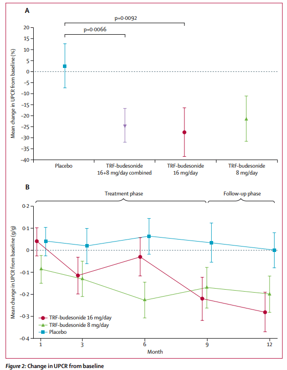 Targeted-release budesonide versus placebo in patients with IgA nephropathy (NEFIGAN): a double-blind, randomised, placebo-controlled phase 2b trial