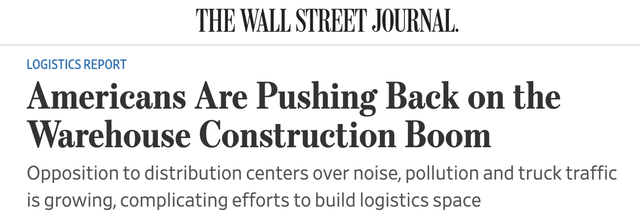 Warehouse construction boom