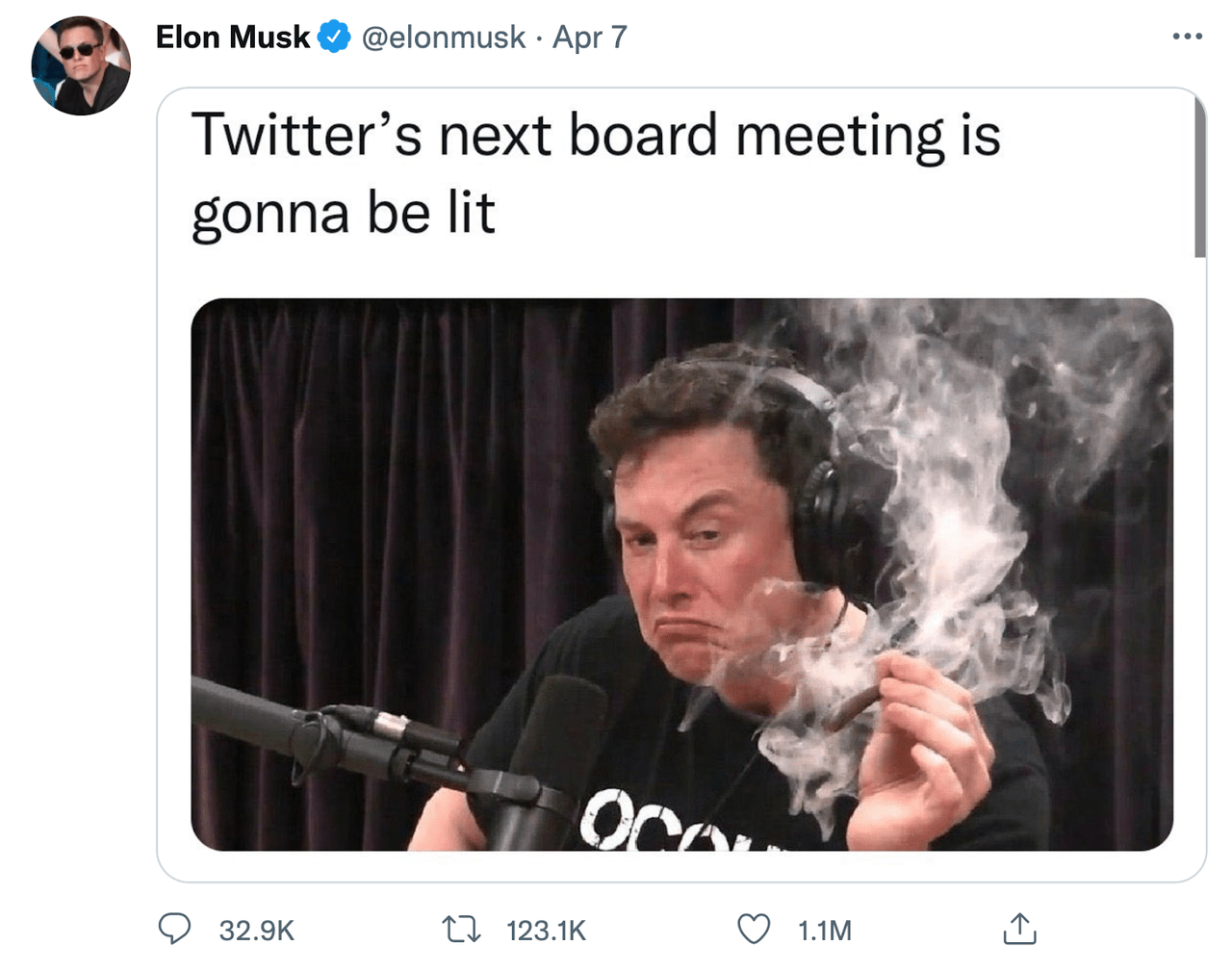 Elon Musk smoking a joint