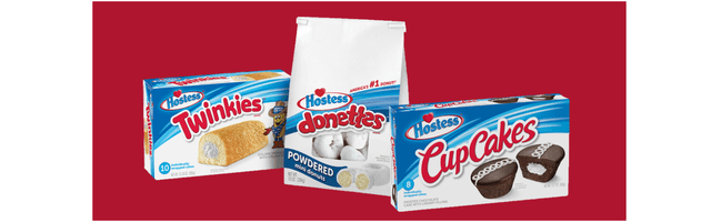 Twinkies, Donettes, and Cupcakes in packages