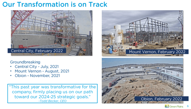 An image showing that construction is already underway at three sites to meet a 2025 production deadline.