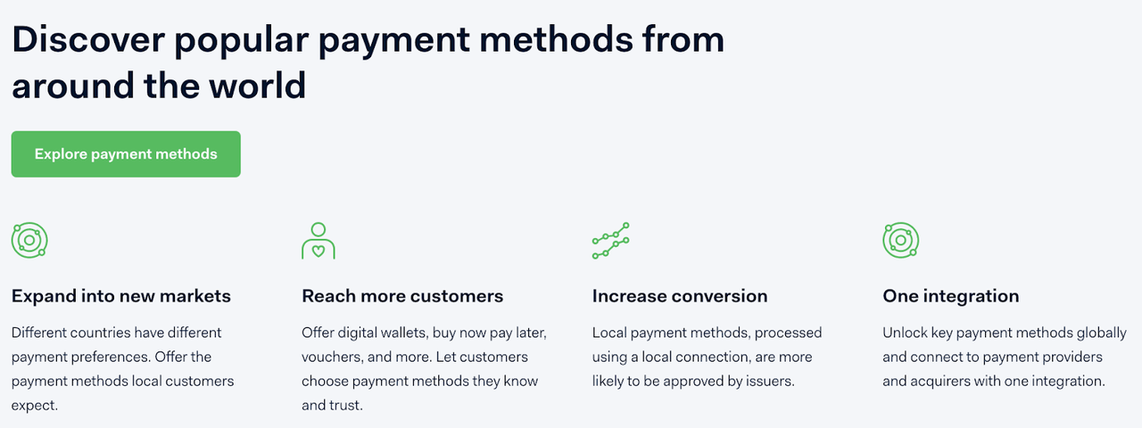 Popular Adyen Payment methods