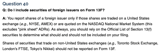 foreign stocks on foreign exchanges disclosure rule
