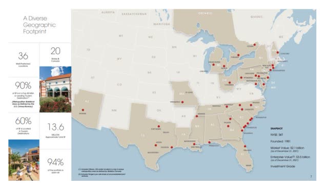 Tanger Factory Outlet Centers Diverse Geographic Footprint