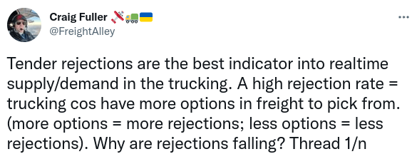 Tender rejections trucking