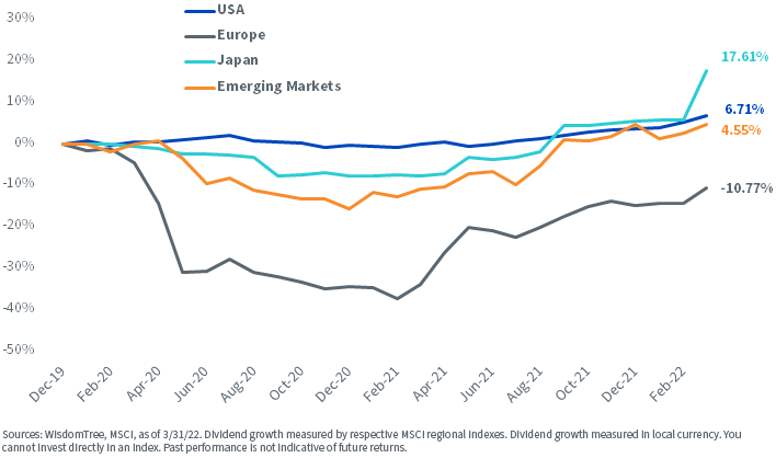 Index Dividend Growth since 2019