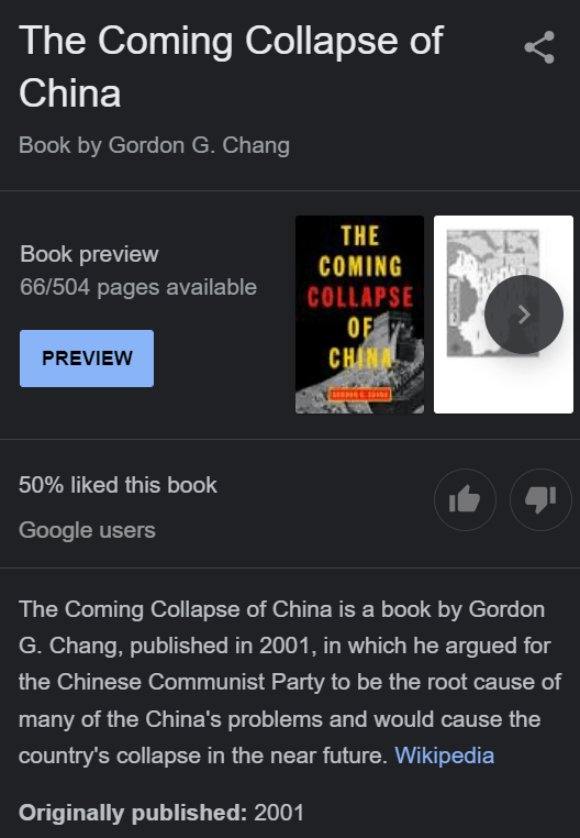The Coming Collapse of China by Gordon Chang