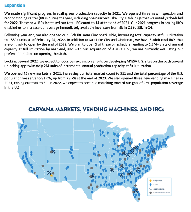 Carvana market coverage