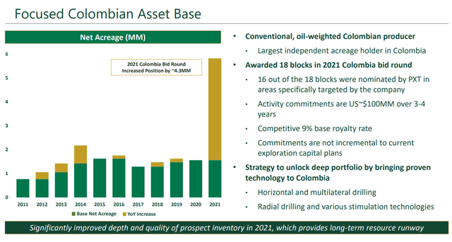 Parex Resources focused Colombian Asset Base
