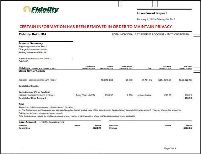 Februaury 28 2015 Fidelity Statement