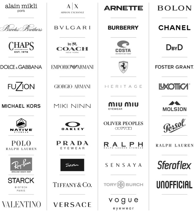 Luxottica store eyewear brands