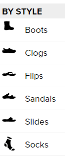 Crocs Style Options