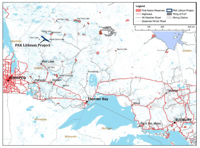 PAK . lithium project map