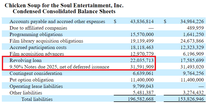 Chicken Soup's 10-Q