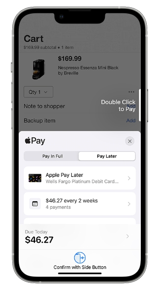 Apple Pay Later example from company presentation