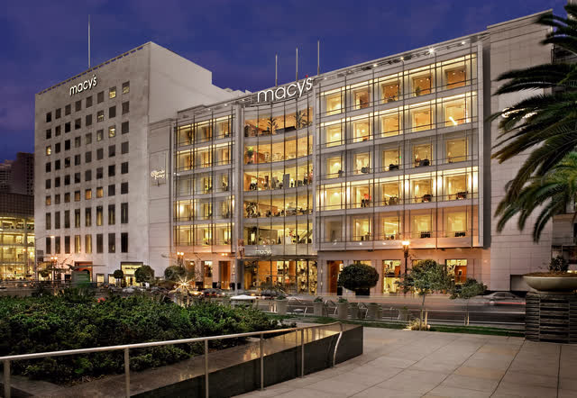 The exterior of Macy's San Francisco flagship store.