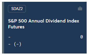 S&P 500 Annual Dividend Index Futures