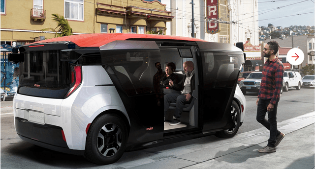 The GM Cruise Origin autonomous all-electric shuttle planned for 2023 production