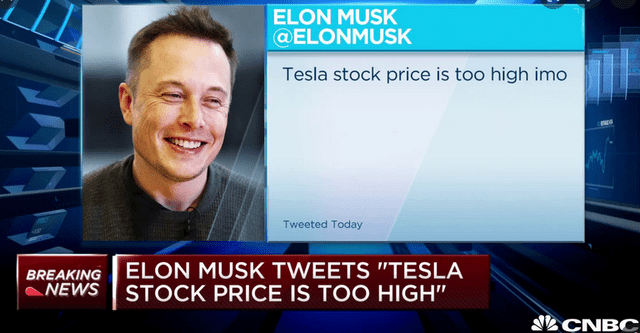 Elon Musk Tesla Stock Price Too High