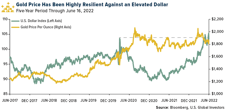 Gold Price Has Been Highly Resilient Against an Elevated Dollar