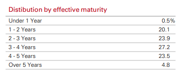 distribution by effective maturity 