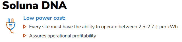 Soluna Cost Control Benchmarkk