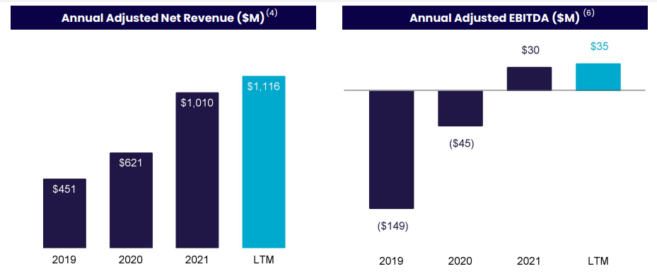 LTM Net Revenues And EBITDA