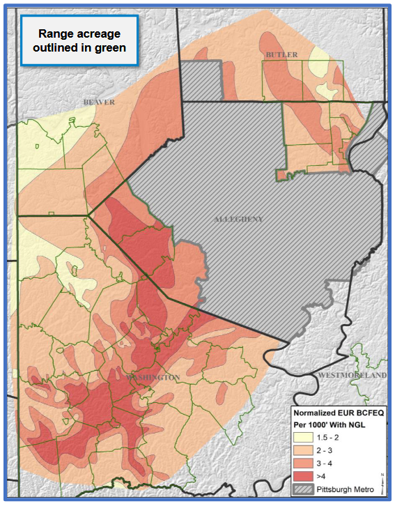 Range Resources Acreage Map