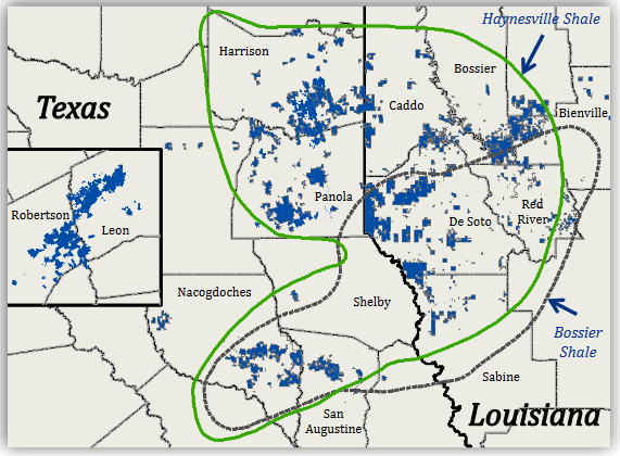 Comstock Resources Asset Map