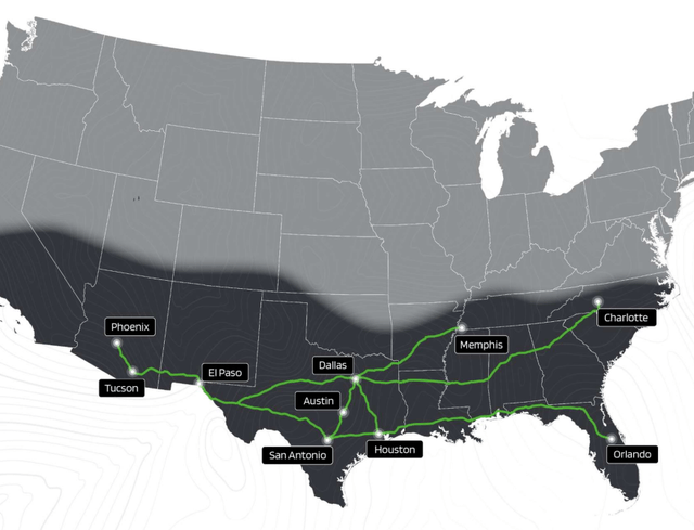 Major US trade corridors