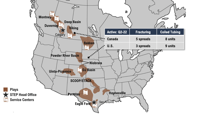 STEP Energy Services operations in Canada and the U.S.