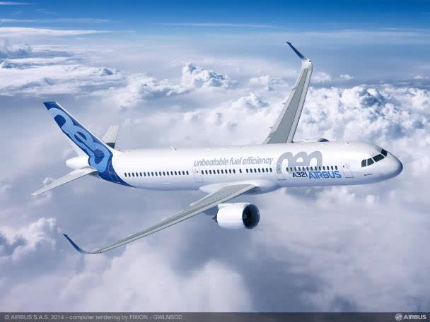 A321neo aircraft in flight