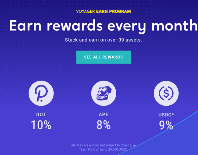 Voyager Digital rewards