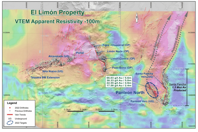 El Limon Property - Geophysical Survey Map
