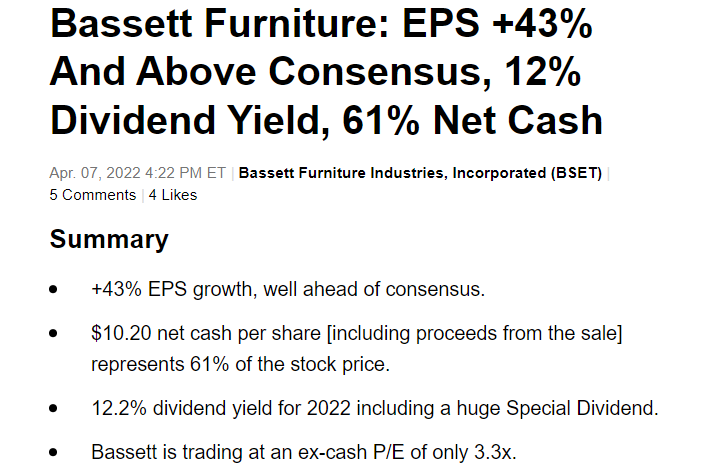 SA screenshot of article
