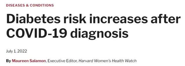 Headline Screenshot - Diabetes Risk After Covid Diagnosis
