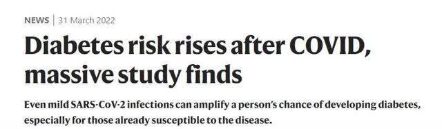 Headline Screenshot - The Link Between Covid & Diabetes